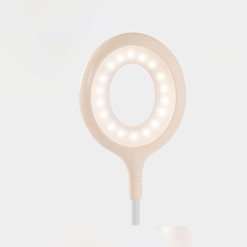 Circle 1-Light Table Light with USB Port Modern Creative Table Lamp for Bedroom