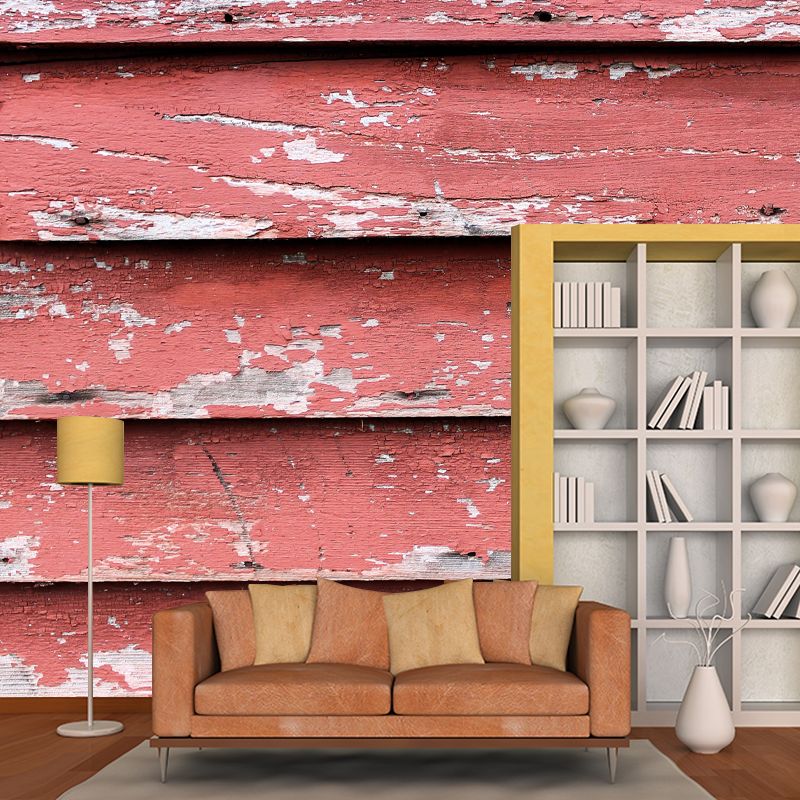 Light Coor Wood Look Mural Industrial Wallpaper Whole Wall Decor for Dining Room