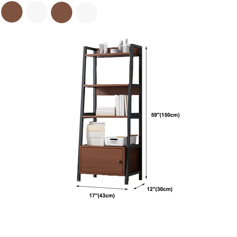 Scandinavian Manufactured Wood Bookcase 12-inch Wide Ladder Book Shelf