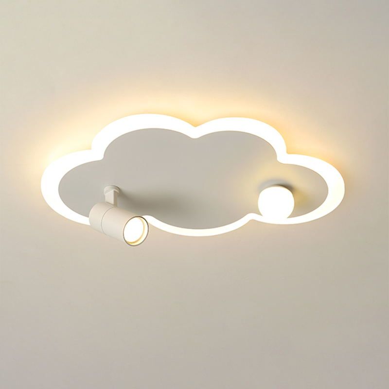 Projecteur LED encastré en fer en forme de nuage, plafonnier moderne à 3 lumières pour chambre à coucher