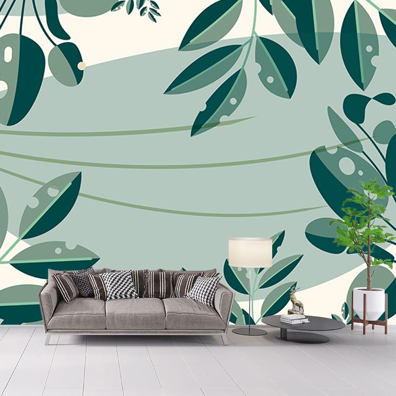 Tropical plants Mural Decorative Mildew Resistant Wall Covering