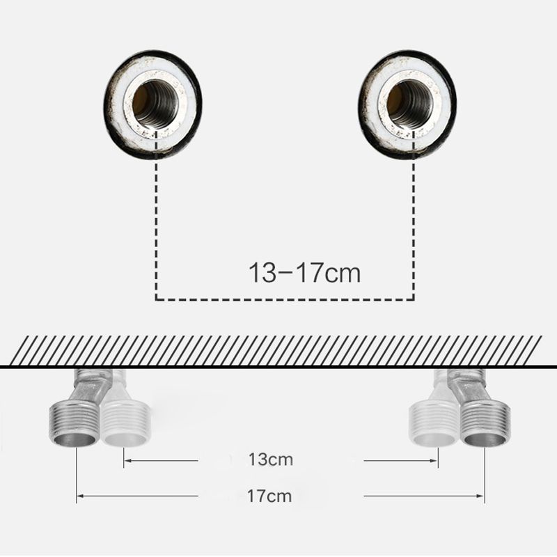 Wall Mounted Metal Tub Filler Low Arc Waterfall Double Handles Tub Faucet Trim