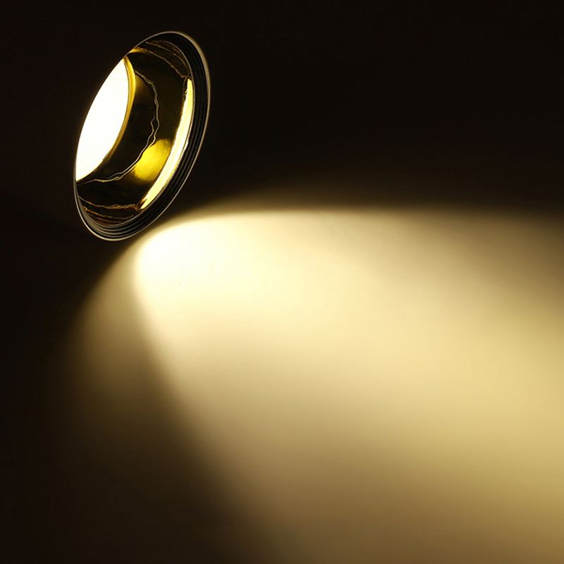 Metallic cilinder LED-inbouwlamp Minimalistisch zwart-roségouden plafondlamp voor slaapkamer