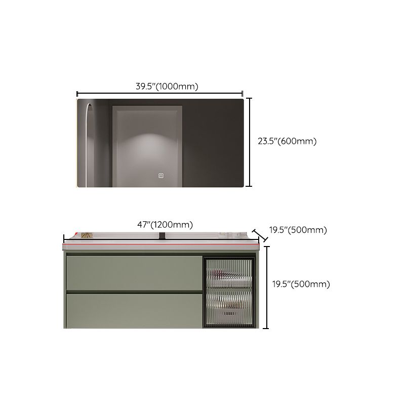 Contemporary Vanity Sink Wall-Mounted Bathroom Vanity Cabinet with Drawers