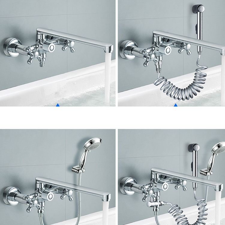 Traditional Style Claw Foot Tub Faucet Copper Floor Mounted Claw Foot Tub Faucet