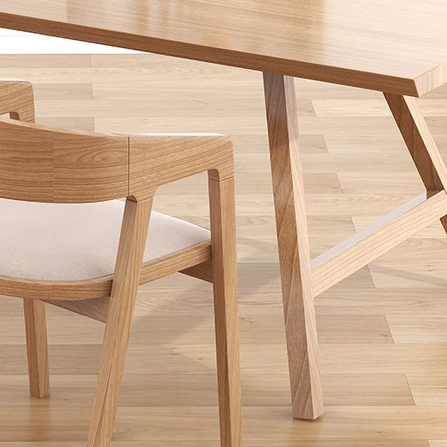 1/2/7 Pcs Pine Wood Modern Dining Room Set with Wooden Table and Chairs Dinette Set