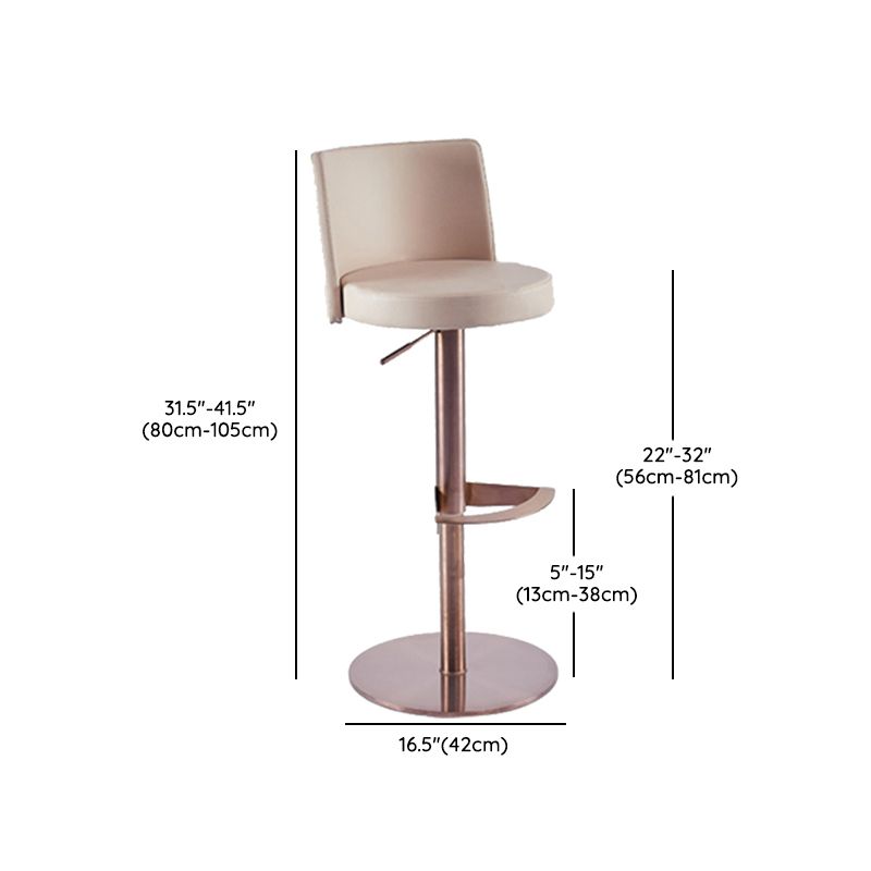 Modern Upholstered Counter Stool Bar-height Bar Stool with Footrest