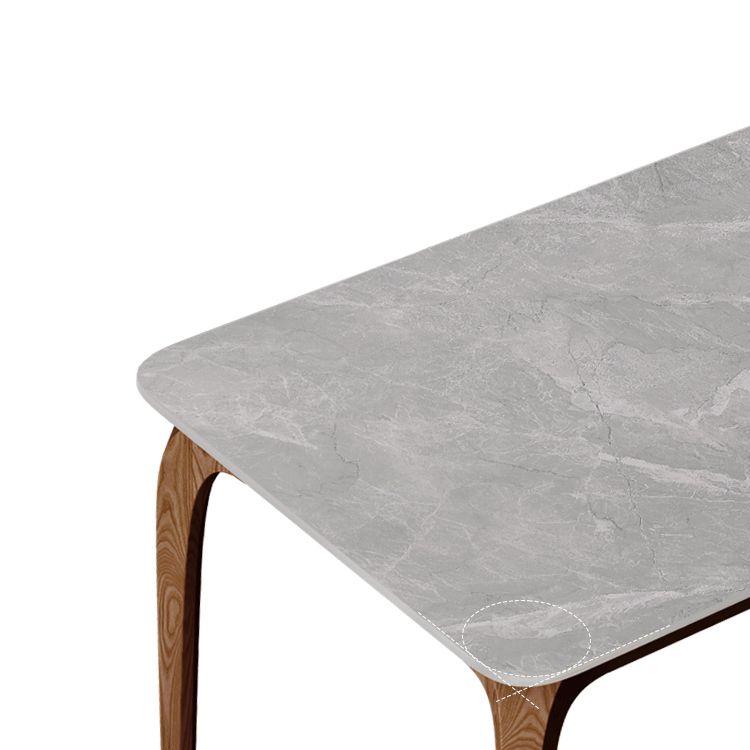 Rectangle Dining Table Sintered Stone Top Dining Table with 4 Legs