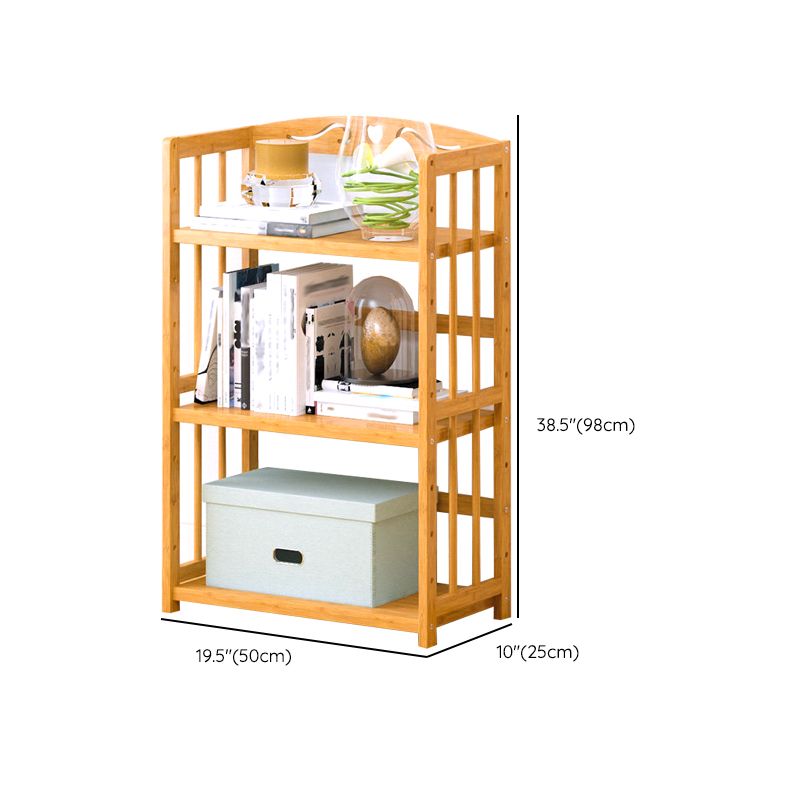 Modern Open Back Standard Bookshelf Engineered Wood Bookcase for Study Room