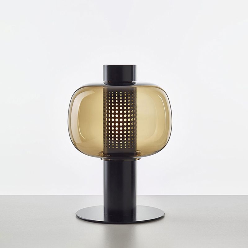 1 lampe de table à globe léger les lampes de chevet en verre contemporaines pour chambre à coucher