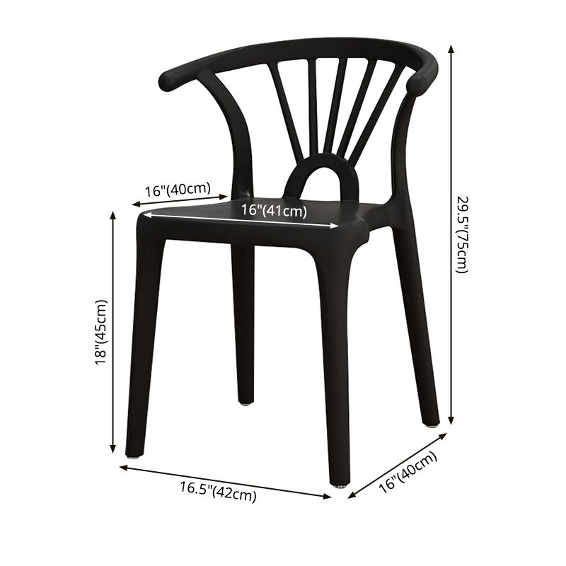 Silla sin brazos de Wishbone del comedor de la silla lateral del plástico contemporáneo