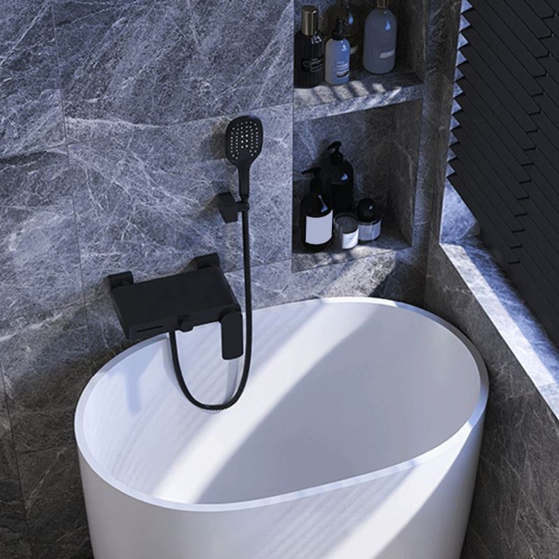 Modern Acrylic Ellipse White Bathtub Back to Wall with Drain Bath Tub