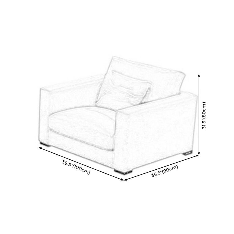 Moderner Kissen -Kissen -Armlehnen -Latexsitz mit Baumwoll- und Nachahmungledersofa gefüllt