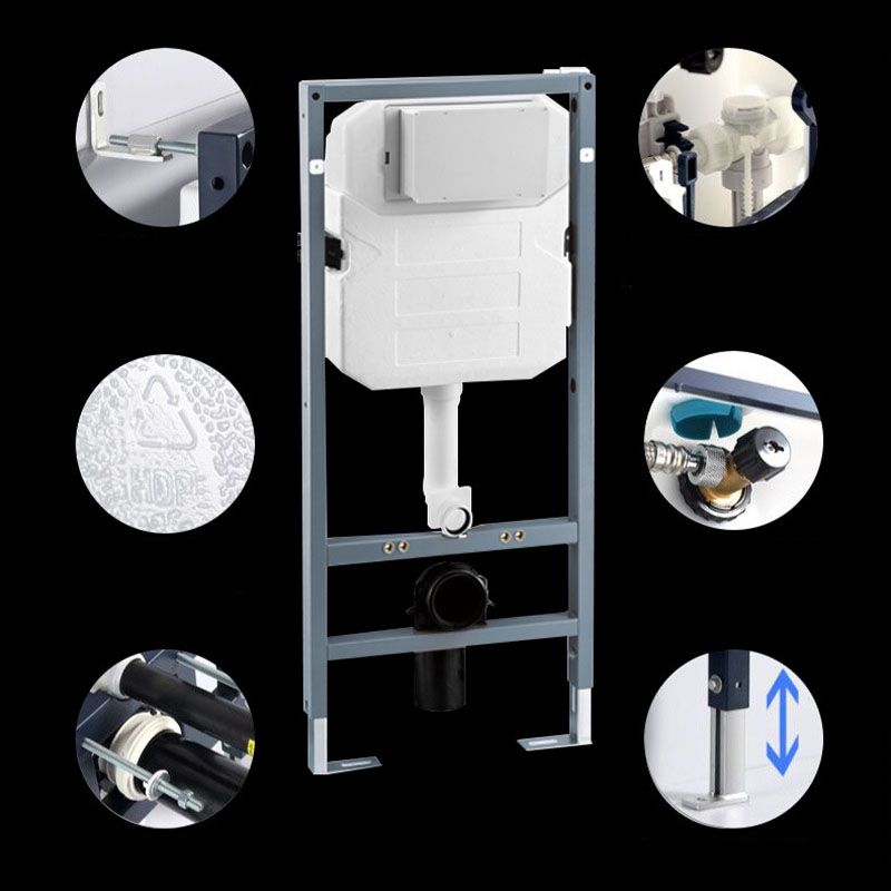 Wall-mounted Round Hanging Toilet Soft-Close Seat Toilet with Glazed Surface