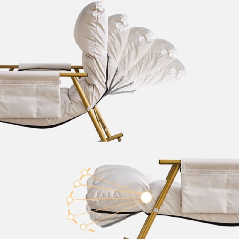 Modern Rocking Chair Metal Frame Spindle Rocker Chair with Cushions