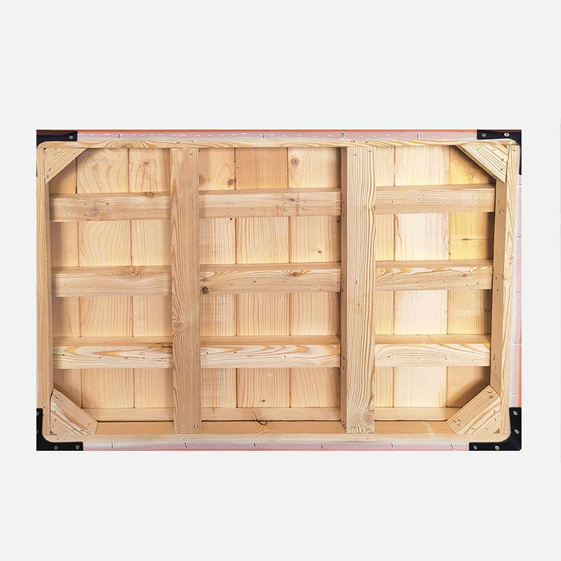 Rectangular Contemporary Ottoman Leather Foot Stool with Black Legs