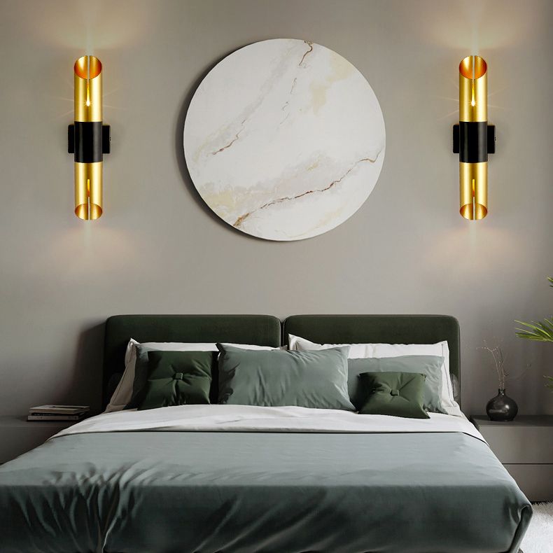 Mid-Century Modern Wall Light Metal Up and Down Lighting for Bedroom Living Room