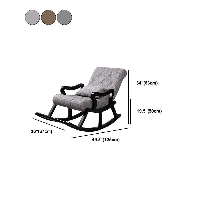 Mid Century Modern Rocking Chair Reclining with Cushion Rocker Chair 26.4" x 49.2" x 33.9"