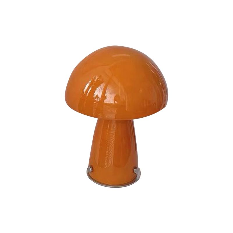 Macaron Style Dome Shade Table Light Glass 1 Head Bedroom Nightstand Lamp