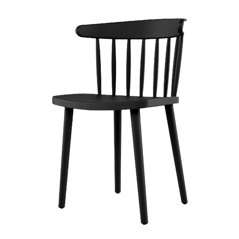 Silla sin brazos de plástico contemporánea, silla trasera Windsor para uso doméstico