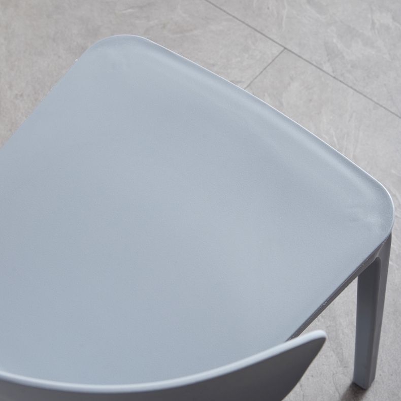 Contemporary Plastic Dining Chair 15.5'' Wide Wingback Side Chair for Home Use