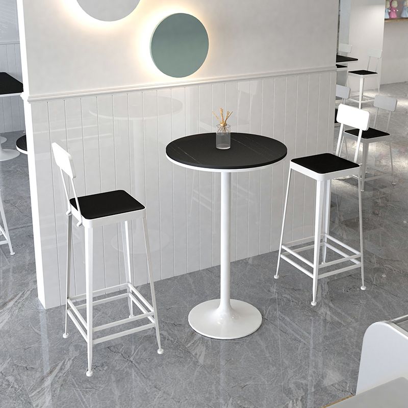 Nordic Style Barstool Indoor Metal 4 Legs Bar Stool for Coffee Shop