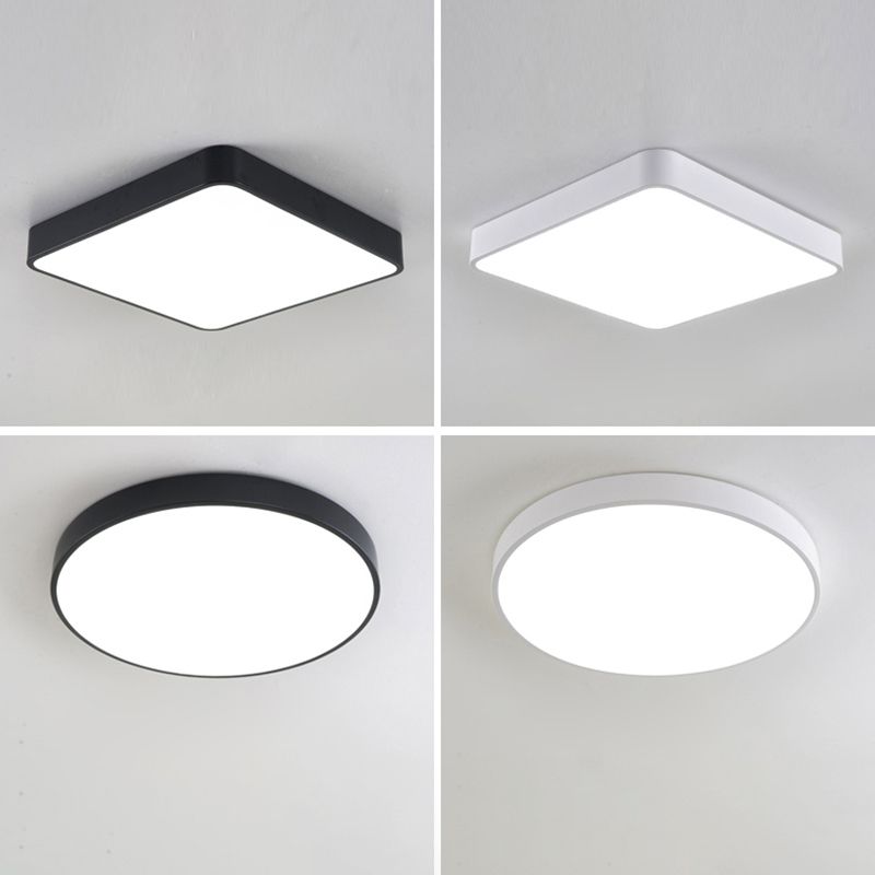 Lámpara de techo minimalista de montaje empotrado, luz de techo LED para sala de estar, habitación de niños
