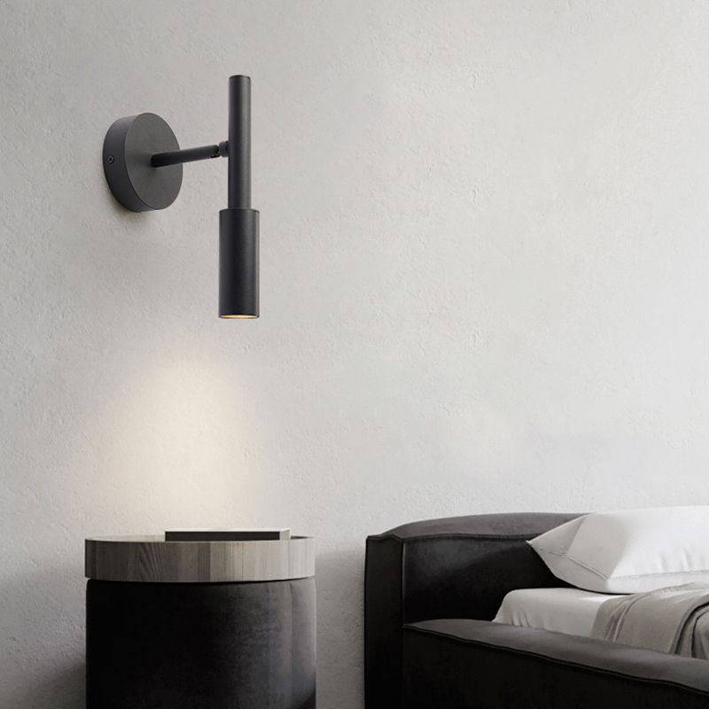 Modern Simple Wall Light Cylinder Shape Wall Lamp with Iron Shade for Bedroom