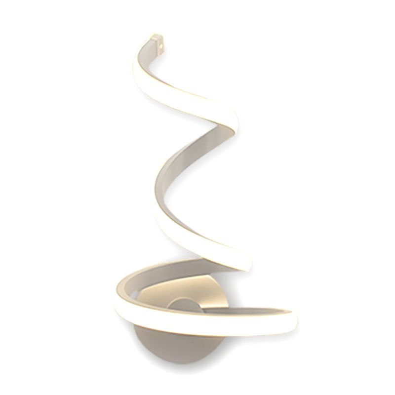 LED Esszimmer Leuchte hell modernistische weiße Wandmontagelampe mit spiralförmigem Acrylschatten