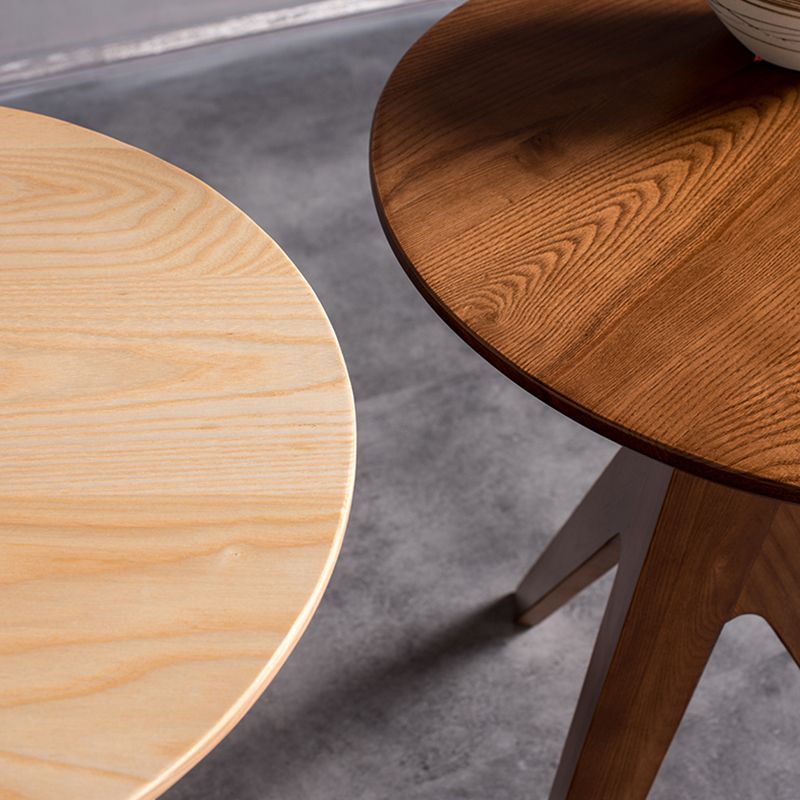 Scandinavian Solid Wood End Table Corner Table for Living Room