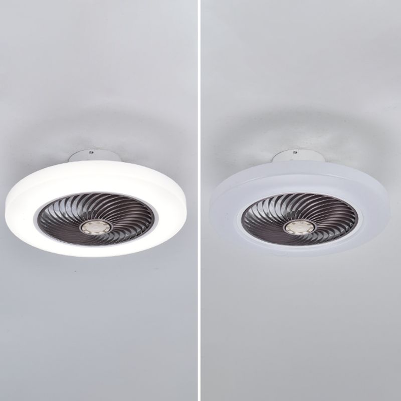 Gerade geschnittene runde Lüfterlampe Einfachheit Acryl-Esszimmer LED Semi Flush Light