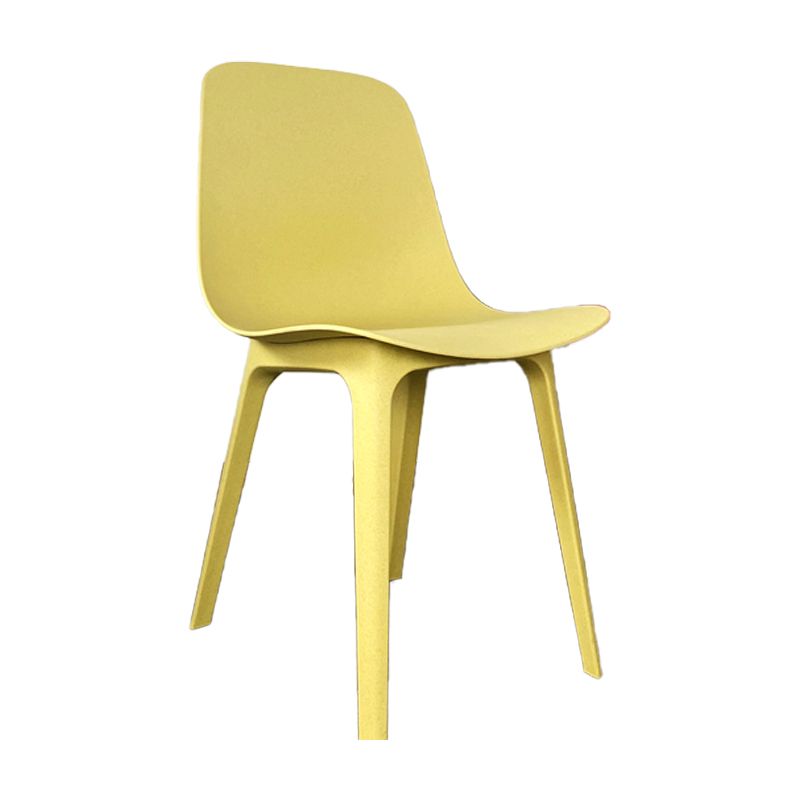Sillas de comedor de cocina de estilo moderno, silla auxiliar sin brazos con patas de plástico