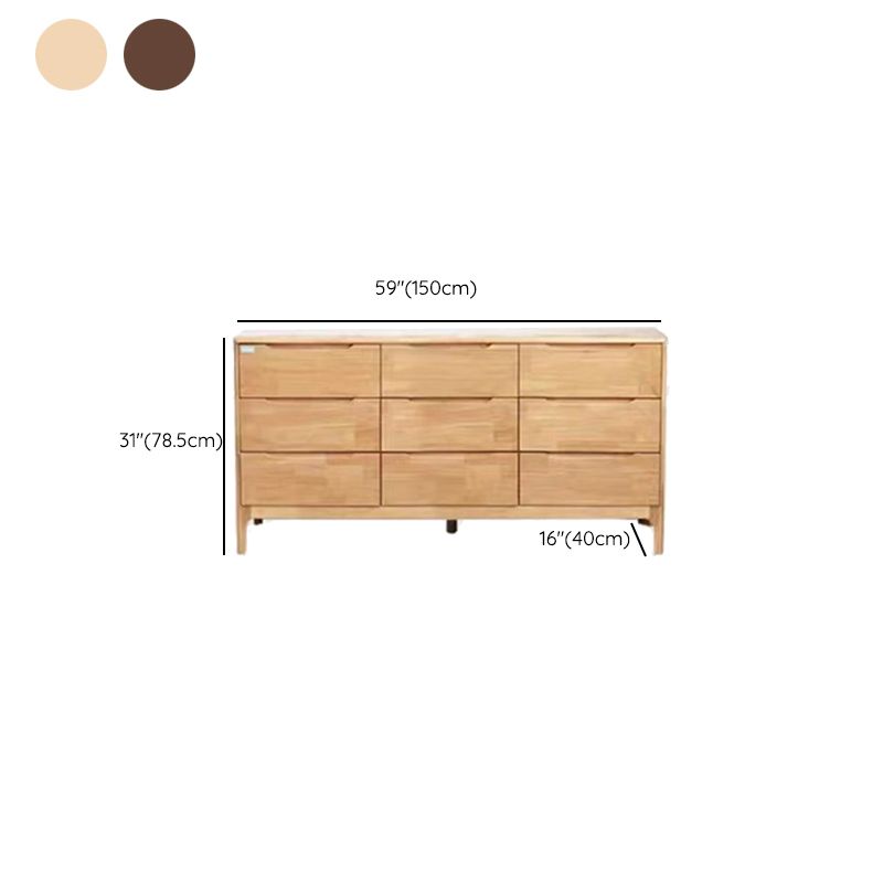 Modern Dresser Solid Wood Storage Chest Dresser with 9/7/6/5/4 Drawers