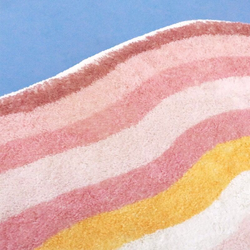 Cloud Shape Rug Modern Area Rug Polyester Easy Care Carpet for Living Room