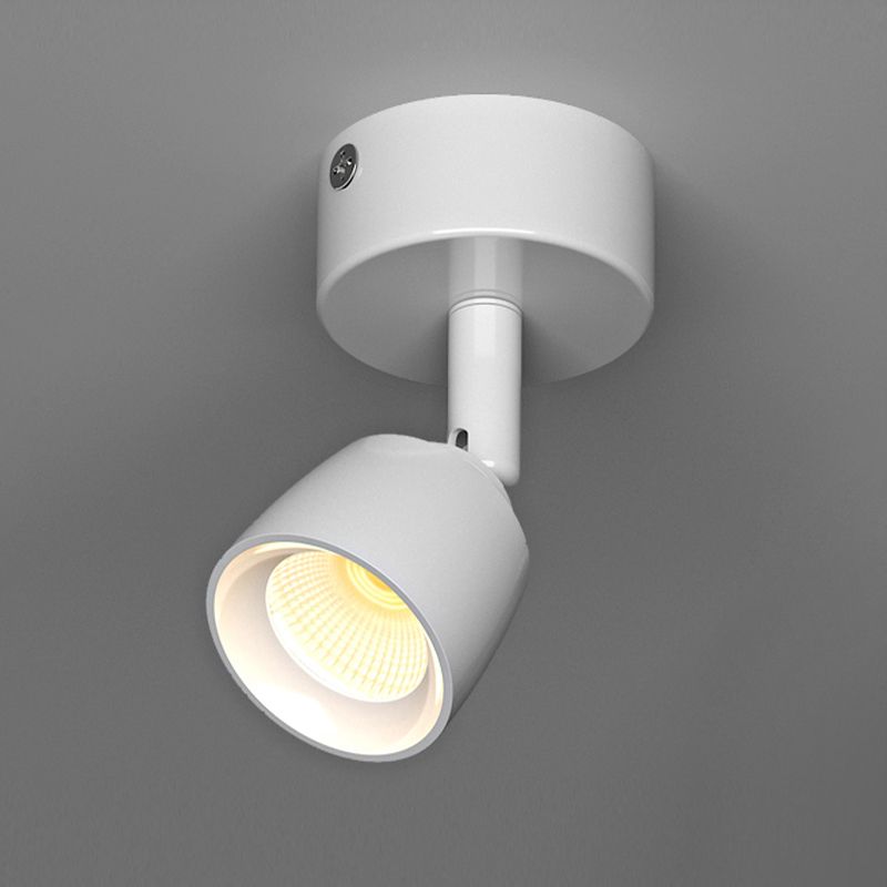 Contemporary 1 - Light Semi Flush Mount Adjustable Ceiling Flush in Black / White
