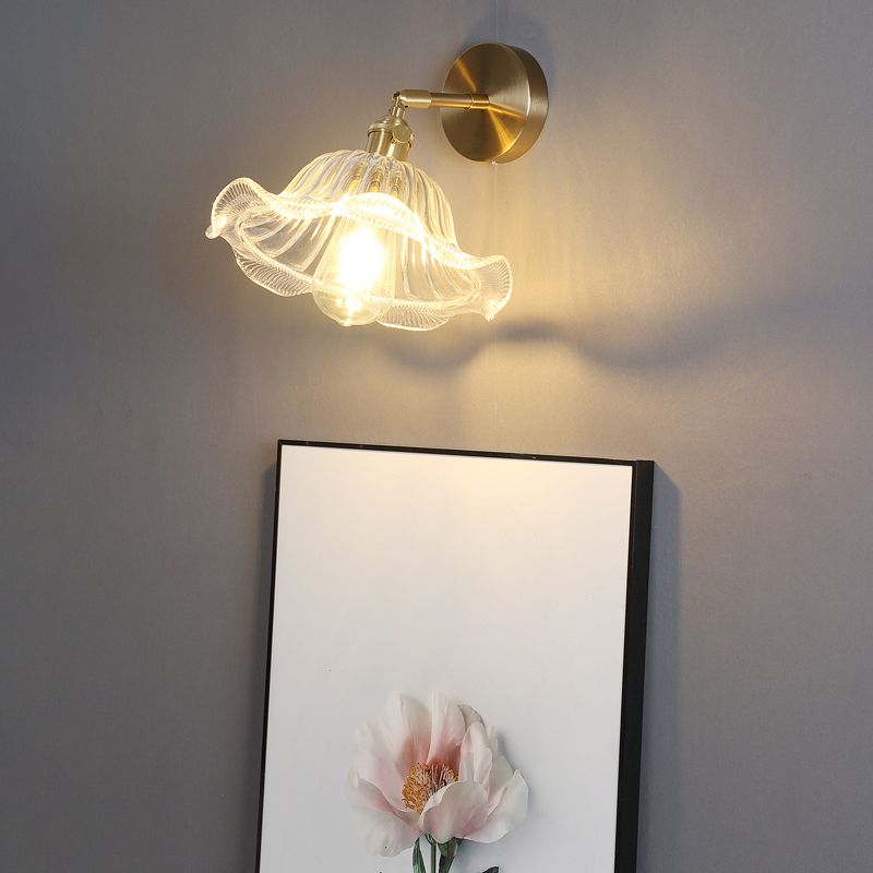 Industrielle schattierte Wandmontage Leuchte eindeutige Glaswandleuchte für Bett