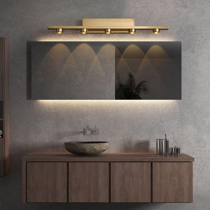Metal Modern Wall Sconce Geometric Shape Vanity Lamp with Acrylic Shade for Bathroom