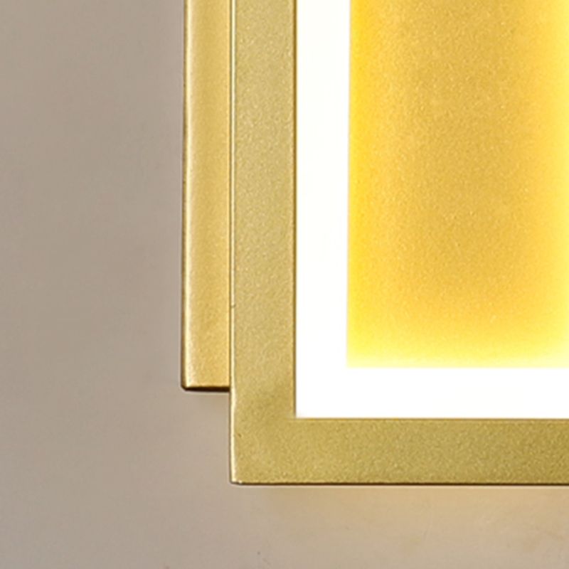 Éclairage de mur en métal simple à la nuance carrée 1-LIGHT