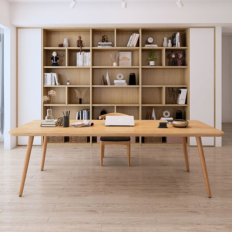 Simplicity Rectangle Dining Room Table Pine Solid Wood Table with 4 Legs