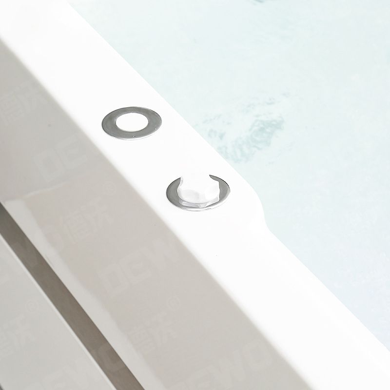 Soaking Rectangular Bathtub Modern Bathroom with Faucet Bath Tub