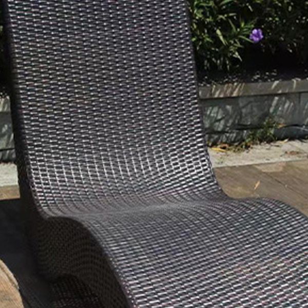 Tropical Patio Daybed Wicker/Rattan UV Resistant Beige Mildew Resistant