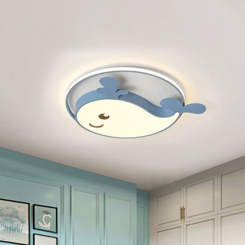 Metallic Dolphin Led Flush Massimale Light Simplicity LED Flush Mount Lighting Fixture per Ragazzi Bedroom