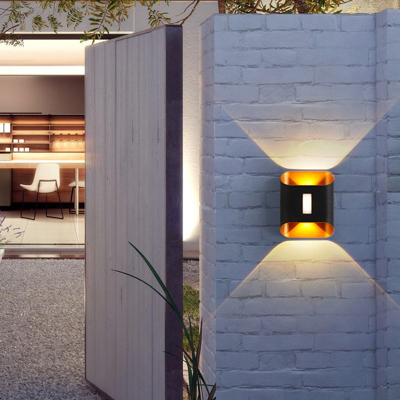 Metal Square Shape Wall Lights Modern Style 3 Light Wall Mount Fixture for Living Room