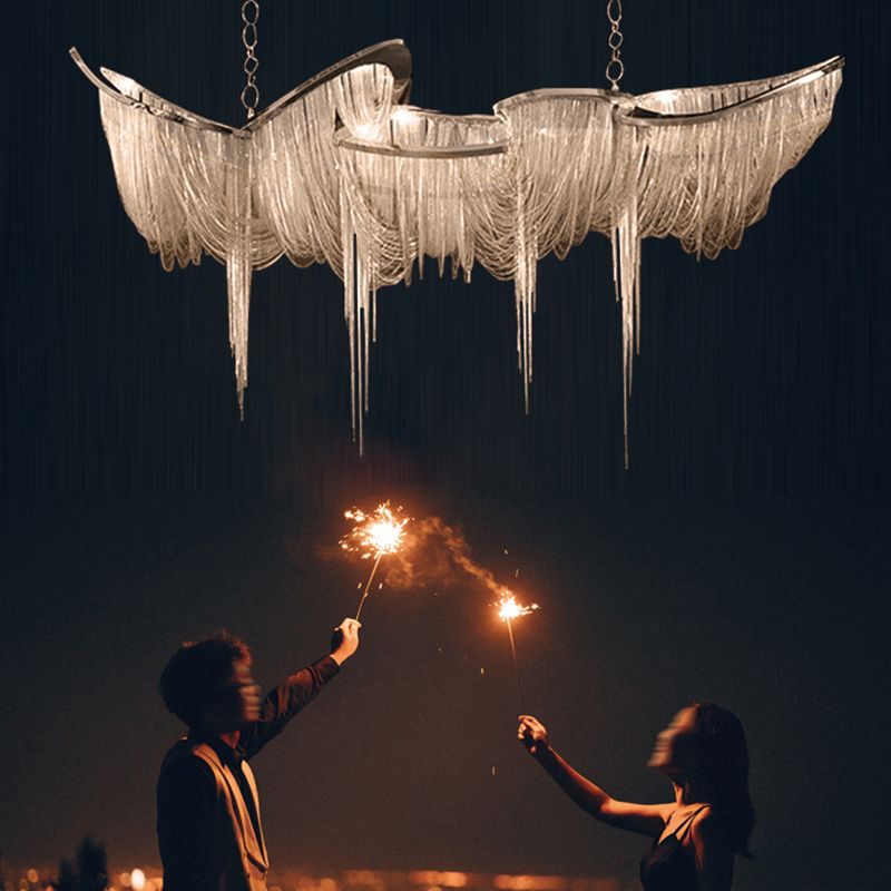 Accesorios de iluminación lineal posmodernas aluminio de aluminio hacia abajo colgante