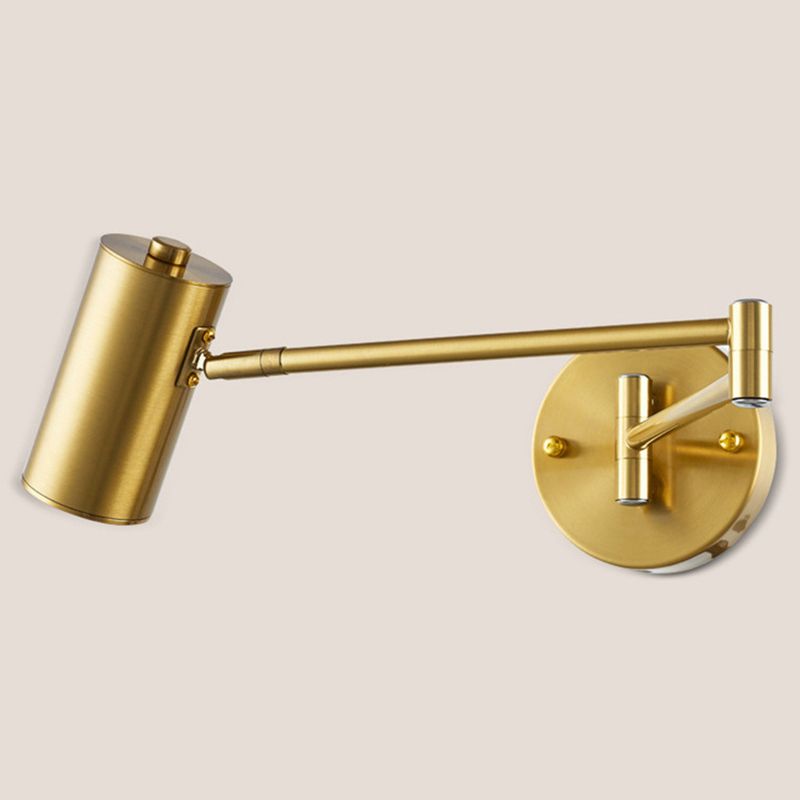 Swing Arm Wall Sconce Modern Minimalist Style Metal 1 Light Sconces for Bedroom