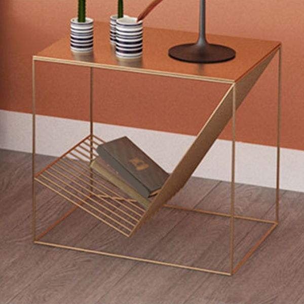 Mid-Century Modern Style Square Metal Table Frame Base Side Table