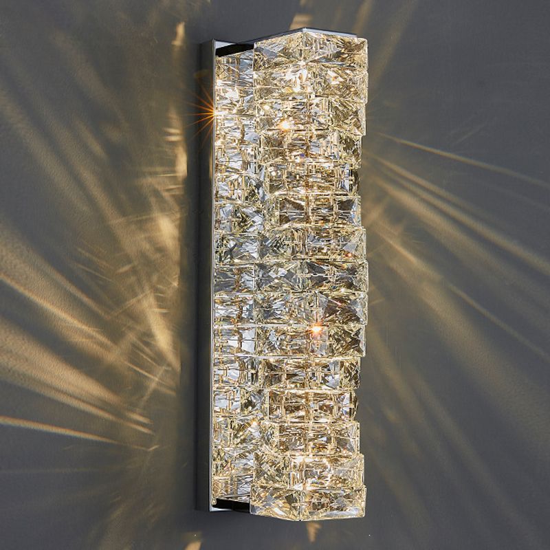 Geometrischer Schatten Einleichter Wandleuchter moderner Kristallwandmontageleuchte