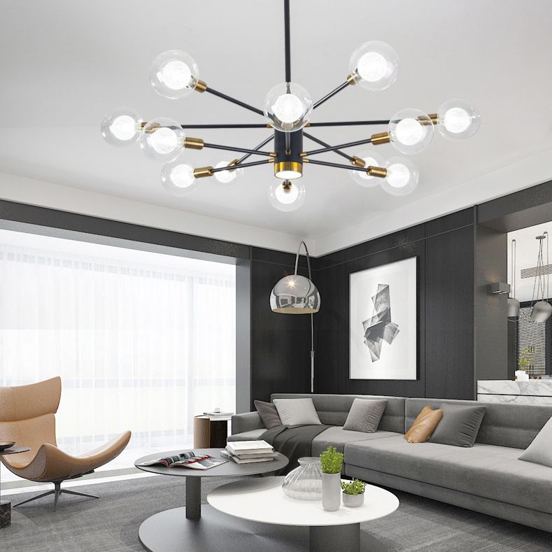 12 lámpara de vaso claro lámpara de lámpara minimalista accesorio de iluminación de lámpara de lámpara en negro