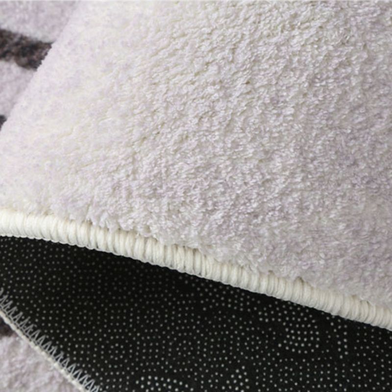 Black Modern Rug Blending Stripe Rug Non-Slip Backing Rug for Living Room