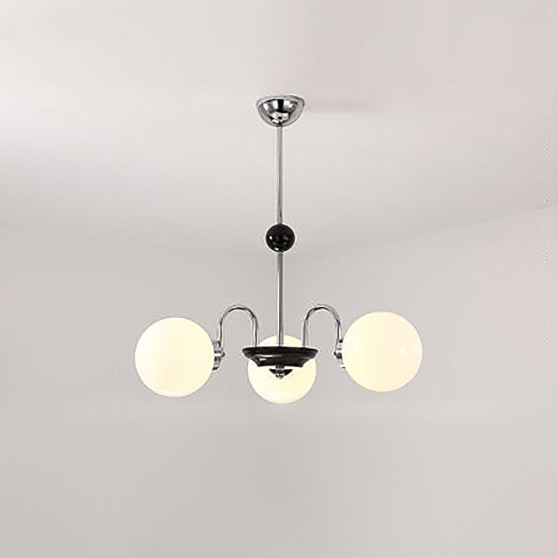 Modern Simple Pendant Light Globe Glass Chandelier for Dining Room